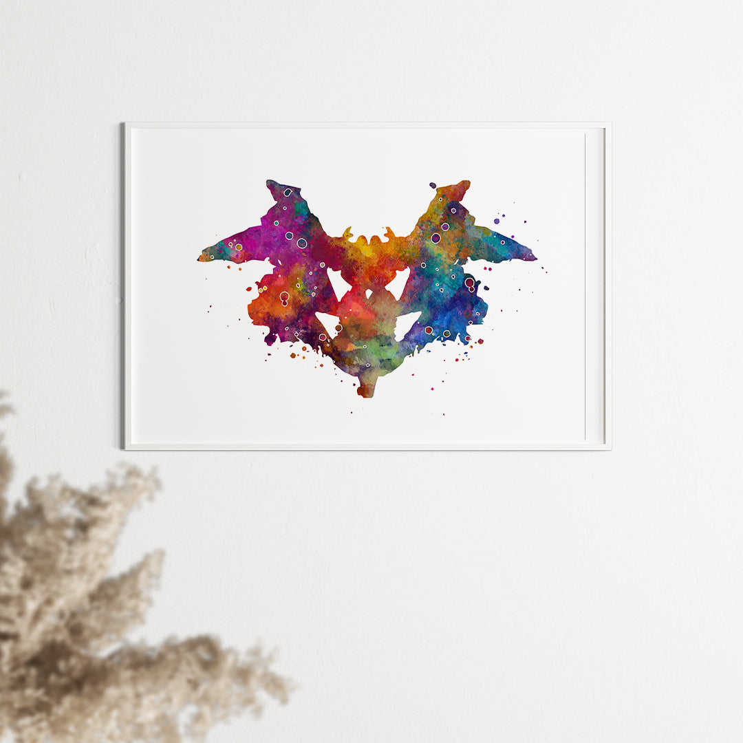 Psychology Art Multicolored Watercolor Print