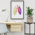 Lungs anatomy in watercolor, a perfect decor piece for pulmonology clinics, combining science and art in a vibrant design