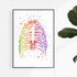 Rib Cage Anatomy Art Watercolor Print