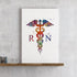 RN Caduceus Registered Nurse Watercolor Print