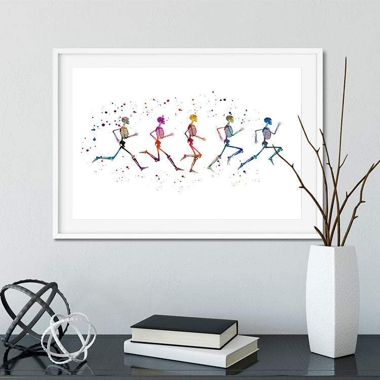 Running Phases Watercolor Print Physical Therapy Poster