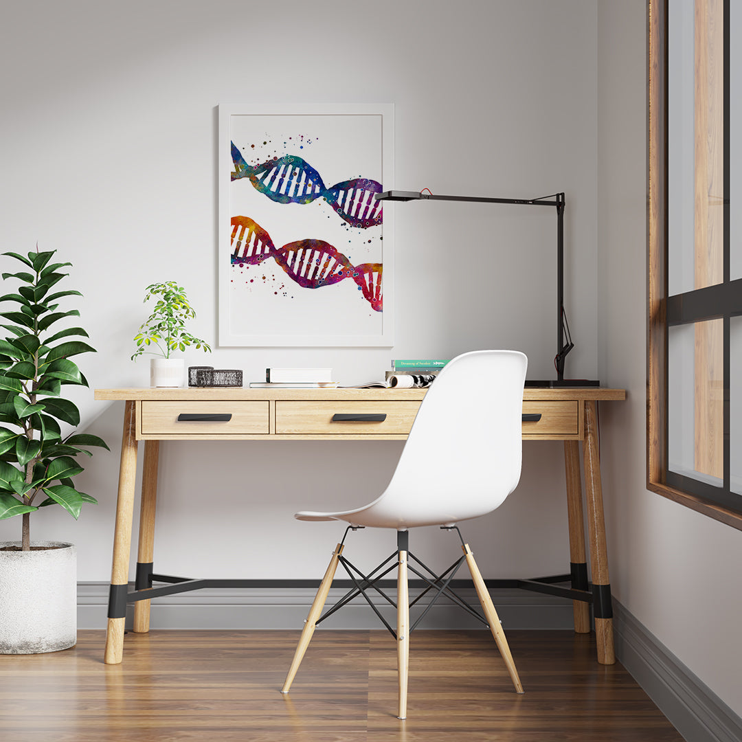 DNA Art Science Painting Colorful Poster