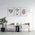 Urology anatomy wall art set for hospitals and private practices.