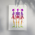 watercolor skeletons print