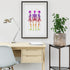 Skeletons Watercolor Art Print, Human Anatomy Wall Art