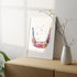 Hyoid Bone Anatomy Art Watercolor Print