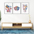 Set of 3 speech-language therapy anatomy art prints with vibrant watercolor designs.