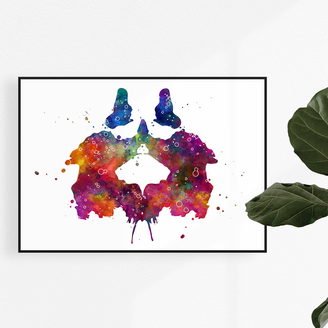 Psychology Art Watercolor Colorful Print