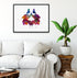 Watercolor ink blot art print for bold, inspiring decor in therapy and psychology rooms