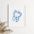 Colorful tooth watercolor print for kids' bathroom or pediatric dentist office