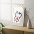 Tooth anatomy watercolor art for child-friendly dental office atmosphere