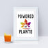 Vegan Kitchen Wall Art - Powered by Plans Watercolor Print