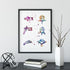 Vertebrae Bones Human Anatomy Watercolor Print