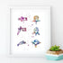 Vertebrae Bones Human Anatomy Watercolor Print