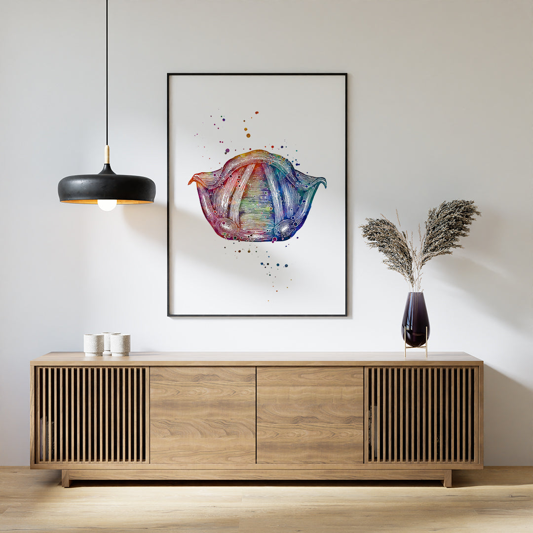 Vocal Cords Anatomical Art Watercolor Print