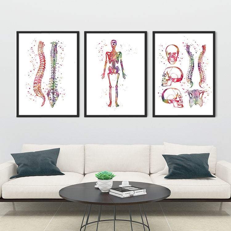 Chiropractic Clinic Wall Decor Set of 3 Prints - PrintsFinds