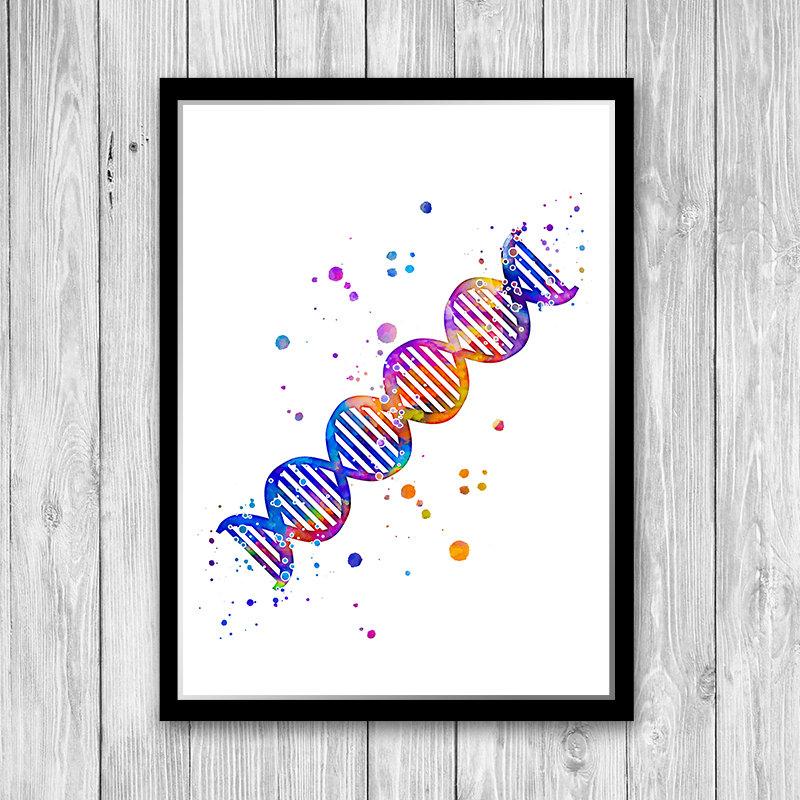 DNA Art Print Science Decor - PrintsFinds