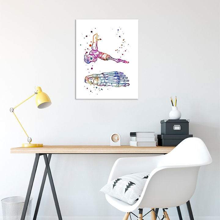 Foot and Ankle Bones Anatomy Art Print - PrintsFinds