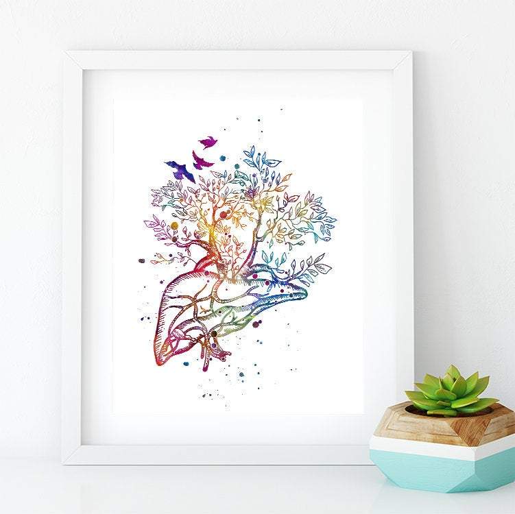 Liver Tree Anatomy Art - PrintsFinds