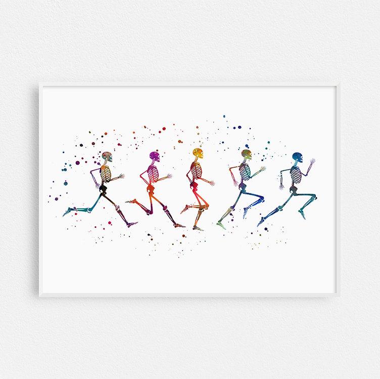 Running Phases, Physical therapy art - PrintsFinds